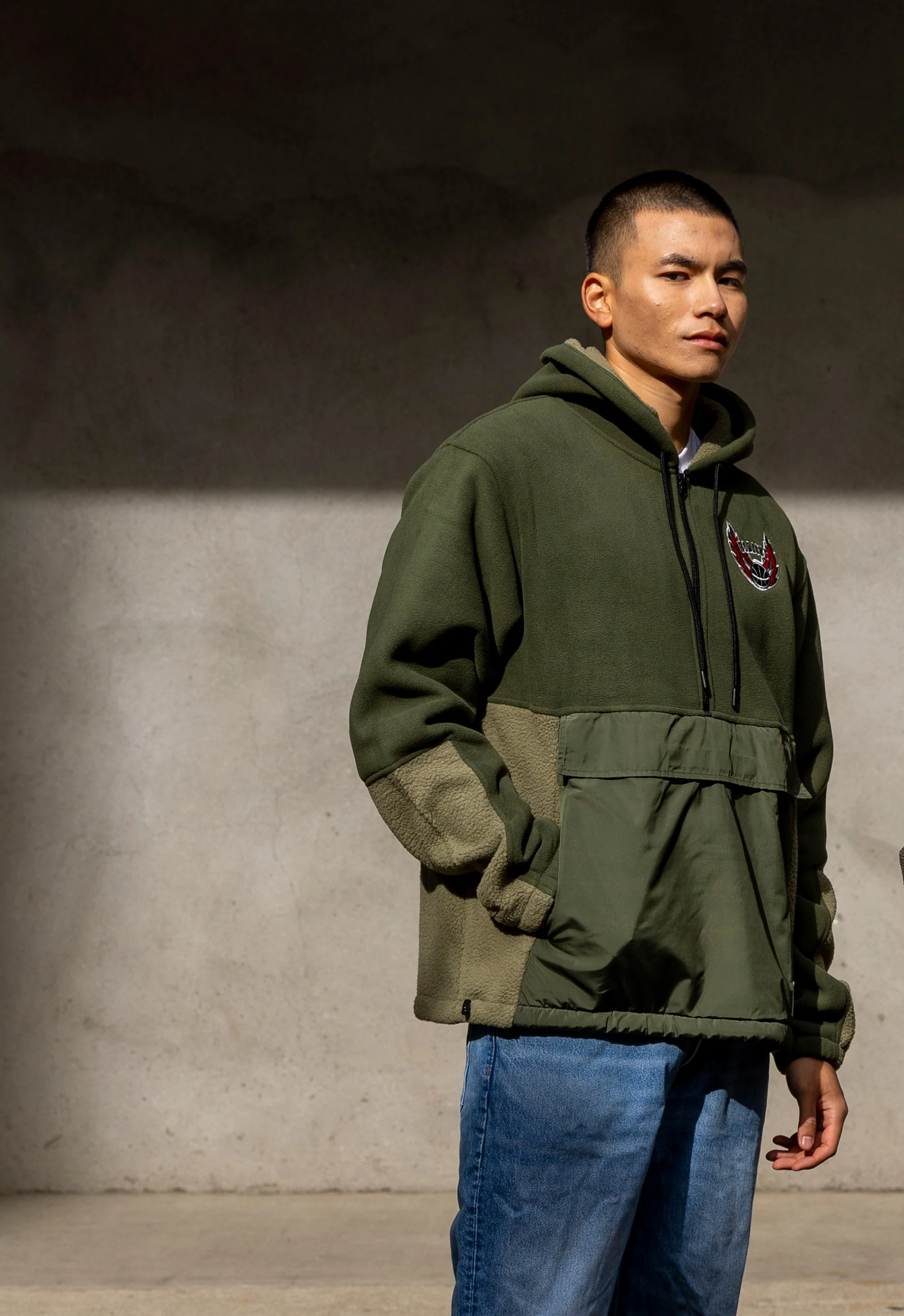 Mitchell & Ness Cozyfield Hooded Half-Zip Pullover - Image 2