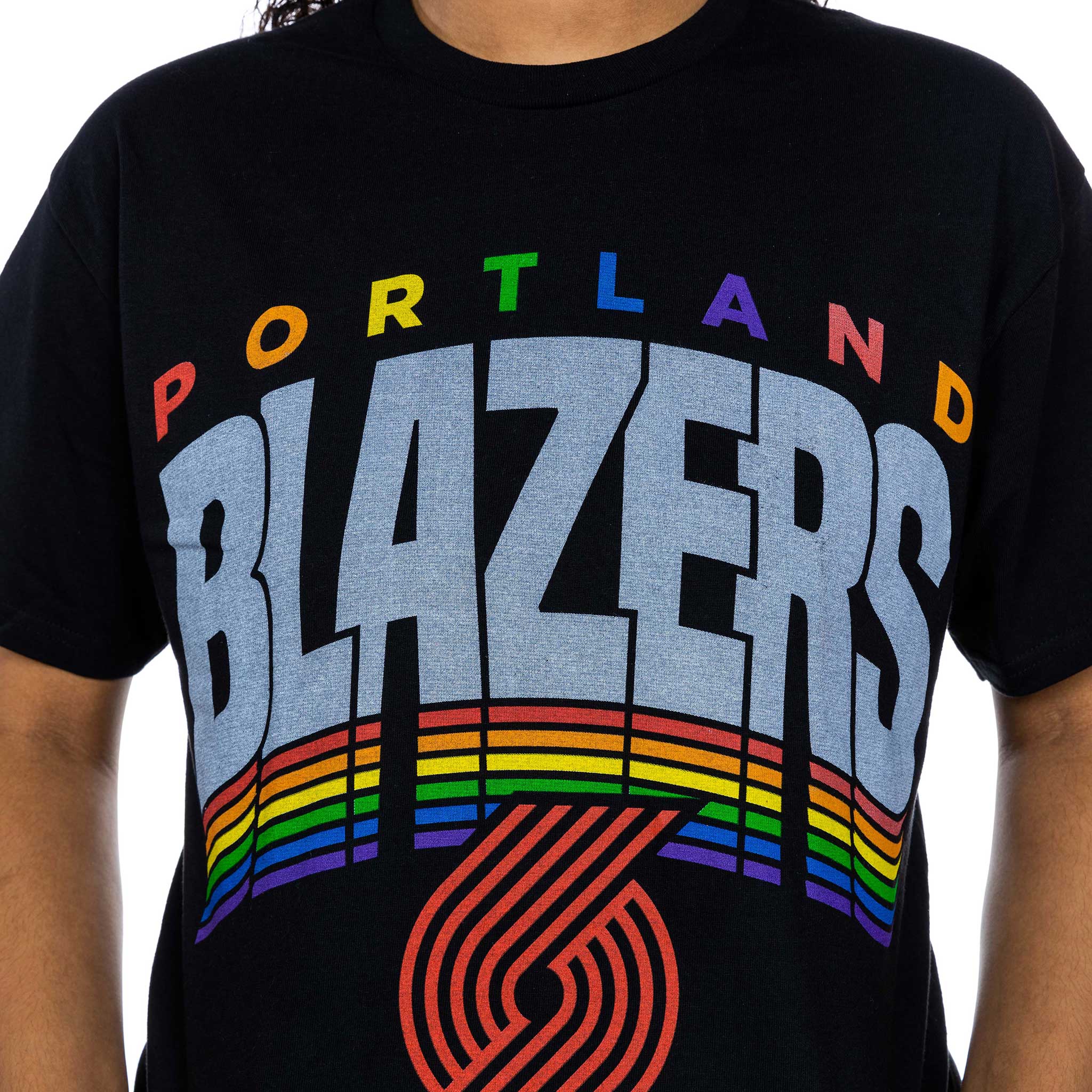 Portland Trail Blazers Junk Food Team Rainbow Blazers Tee - Image 7