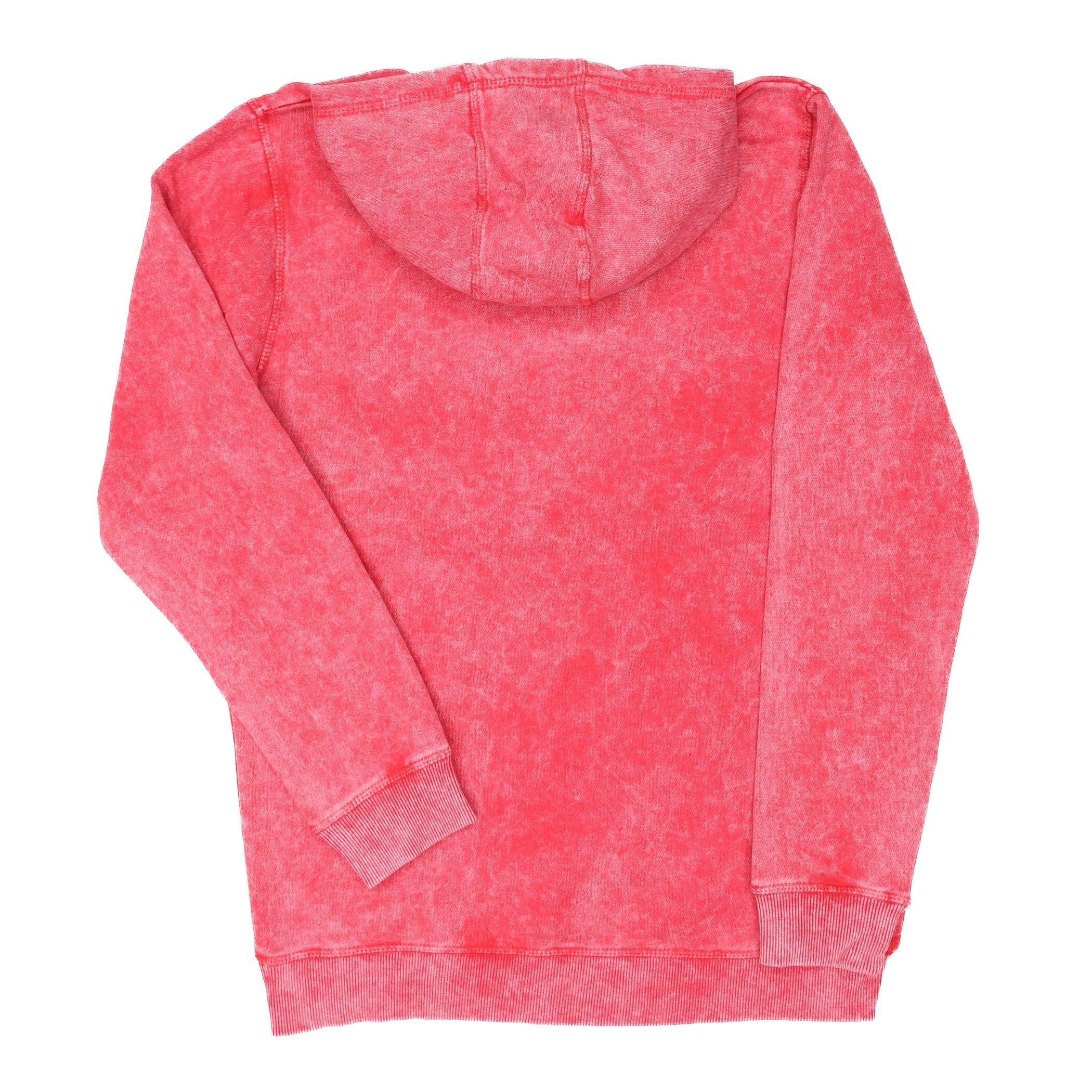 Youth Mineral Wash Back-to-Back Red Hoodie - Image 2